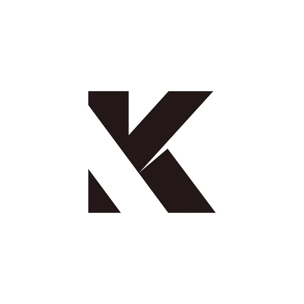 Harf vk basit geometrik ok logo vektörü — Stok Vektör