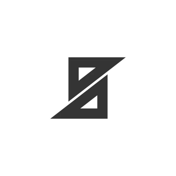 Вектор логотипа стрелки геометрического треугольника буквы — стоковый вектор