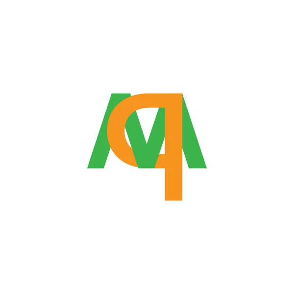 Lettre mq lié vecteur de logo coloré — Image vectorielle