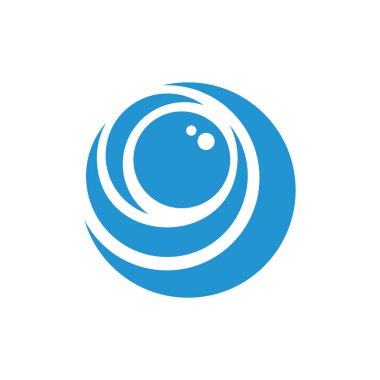 Çizgiler çember geometrik dalgalar logo vektörü