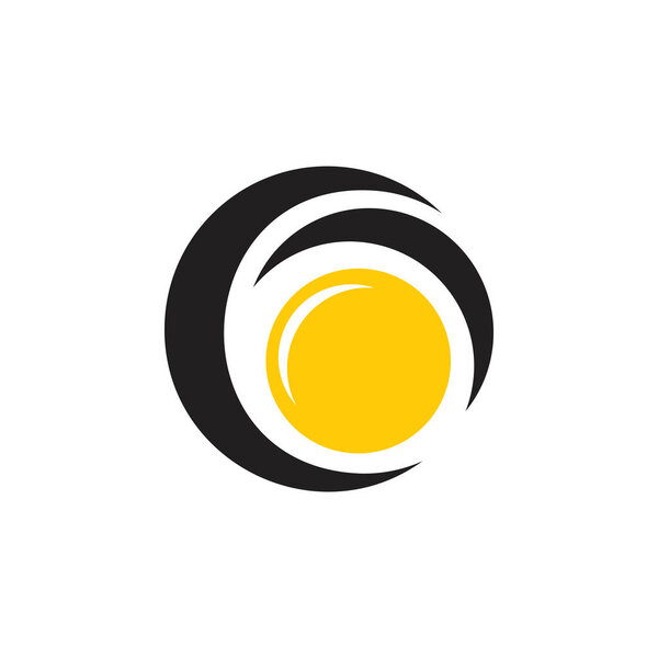 circle curves abstract geometric object logo vector