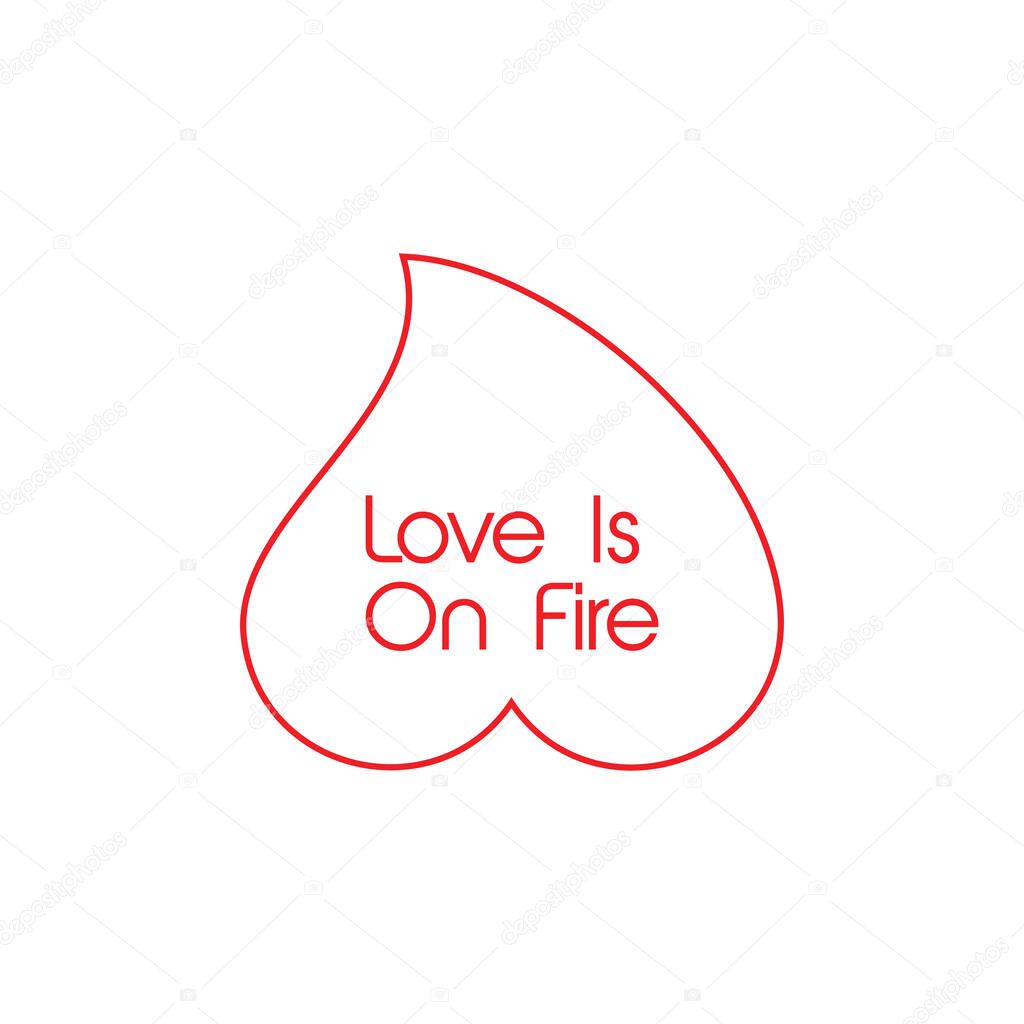 love flame symbol vector