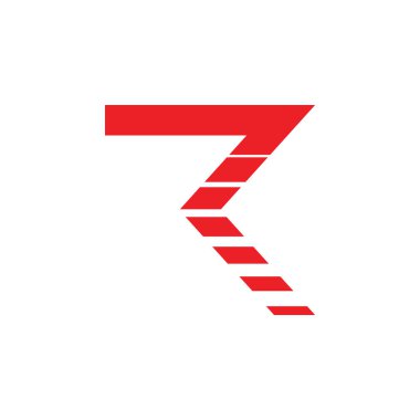R harfi çizgi hareketi ok hızlı logo vektörü