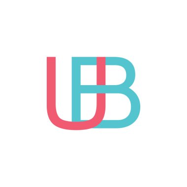 ub harfi bağlı basit logo vektörü