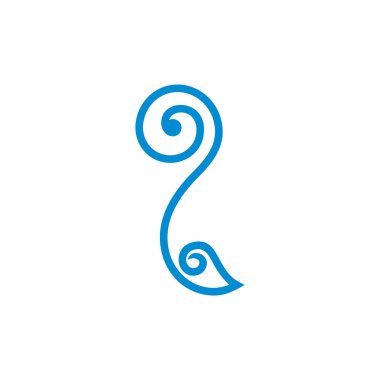 harf q yaprağı spiral logo vektörü