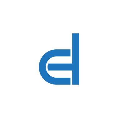 soyut harf cd basit geometrik logo vektörü