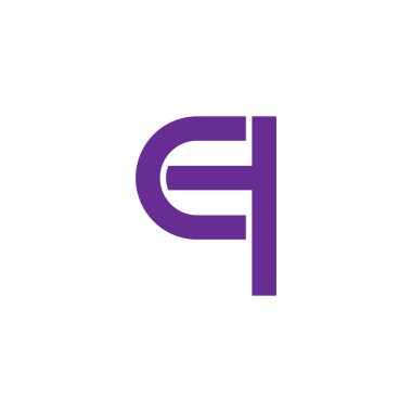 soyut harf cq basit geometrik logo vektörü