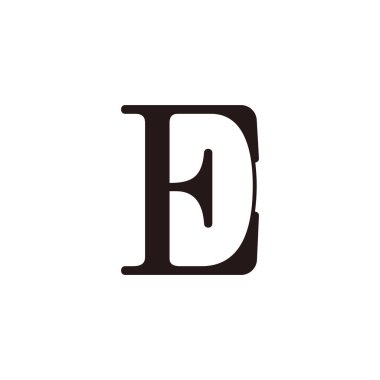 harf ed negatif uzay basit sembol logo vektörü