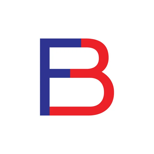 Letter fb simple geometric logo vector — Stock Vector