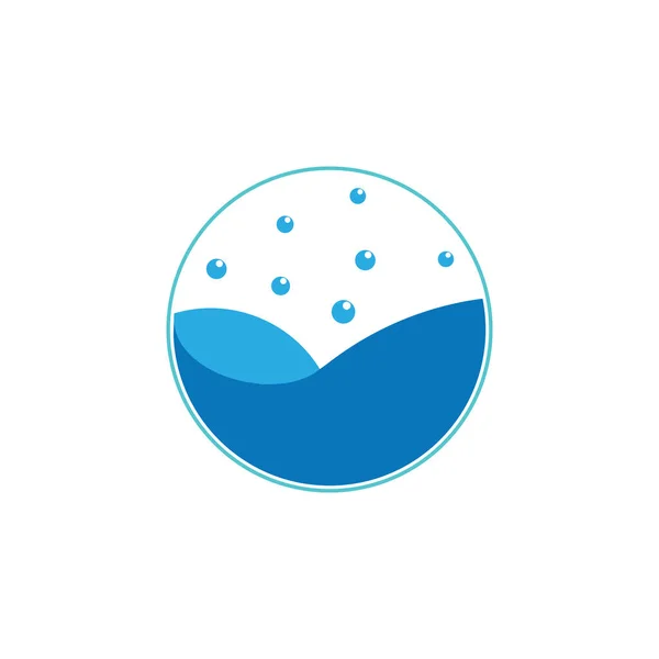 Burbuja de agua de rocío 3d logo vector — Archivo Imágenes Vectoriales