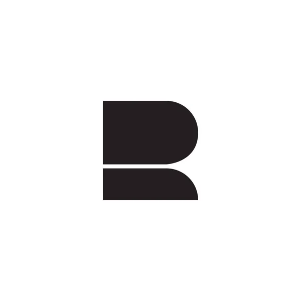 文字rシンプルな幾何学的ロゴベクトル — ストックベクタ