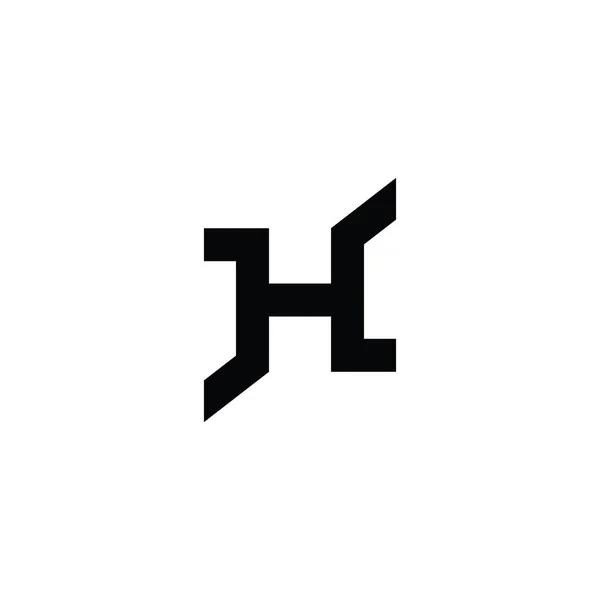 Buchstabe jh einfacher geometrisch verknüpfter Logo-Vektor — Stockvektor