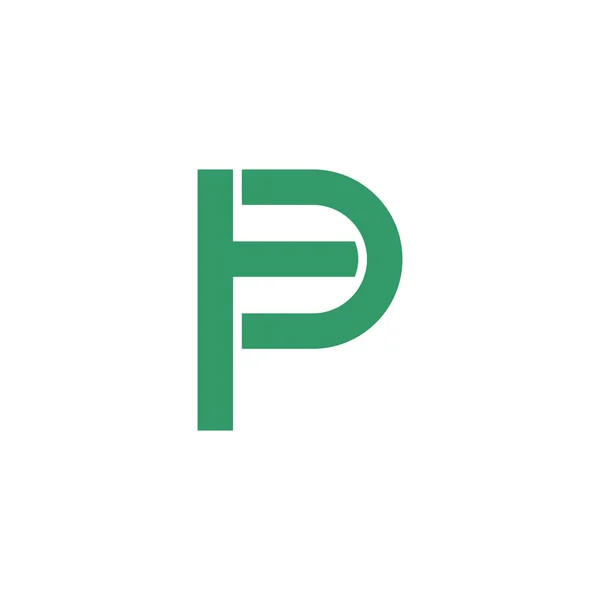 Abstracte letter tp eenvoudige geometrische logo vector — Stockvector