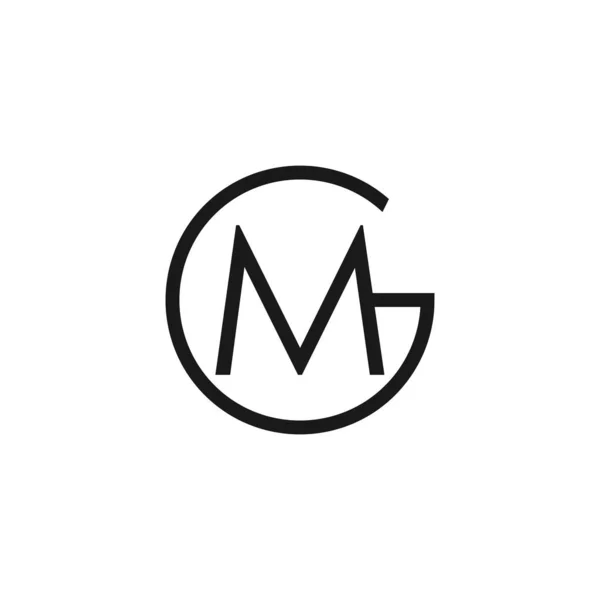 letter gm linked geometric logo vector Stock Vector Image & Art