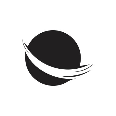 swoosh global earth circle motion logo vector