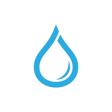 water drop shine simple line logo vector