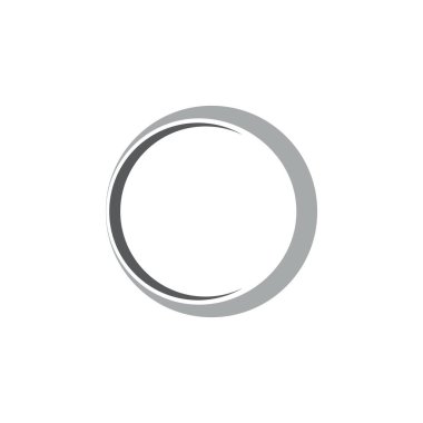 Basit 3d halka geometrik gölge logo vektörü