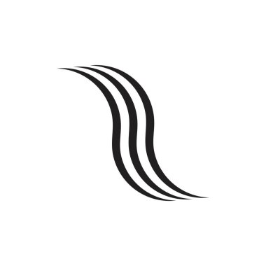 eğriler çizgiler basit logo vektörü akışı