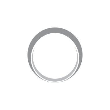 Basit 3d halka geometrik gölge logo vektörü