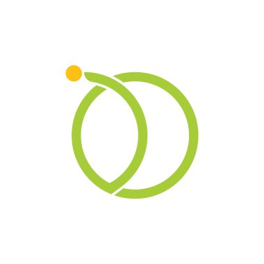 harf kimliği daire geometrik hareket logo vektörü