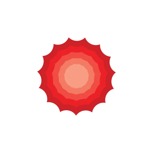 Gradyan güneş ışını ısı soyut logo vektörü — Stok Vektör