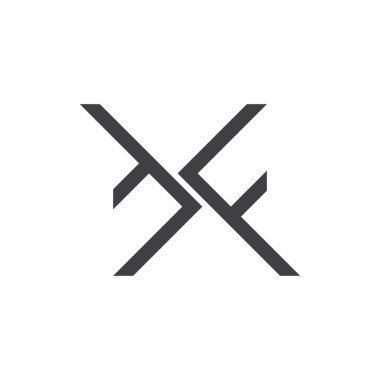 tf basit bağlı geometrik logo vektörü harfi