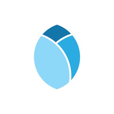 Basit geometrik çiçek tomurcuğu logo vektörü