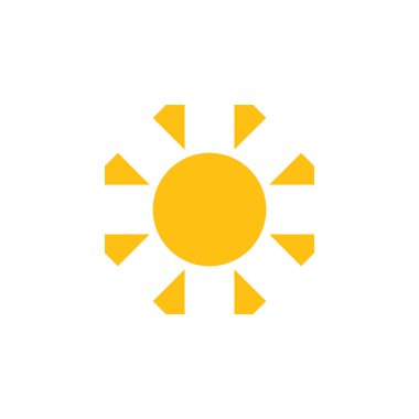 Güneş ışınları basit geometrik logo vektörü