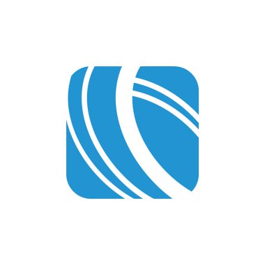 soyut eğriler kare hareket logo vektörü