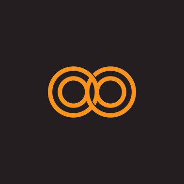 bağlı döngü düz çizgiler sanat logo vektörü