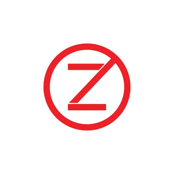 Lettera z cerchio semplice vettore logo minimalista — Vettoriale Stock