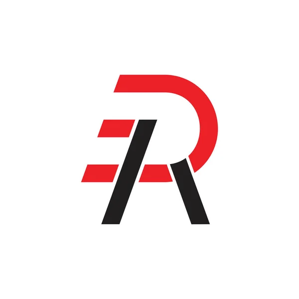 Letter ar run movement logo vector — 스톡 벡터