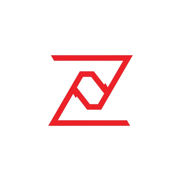 Letter z geometrische lijn eenvoudige logo vector — Stockvector