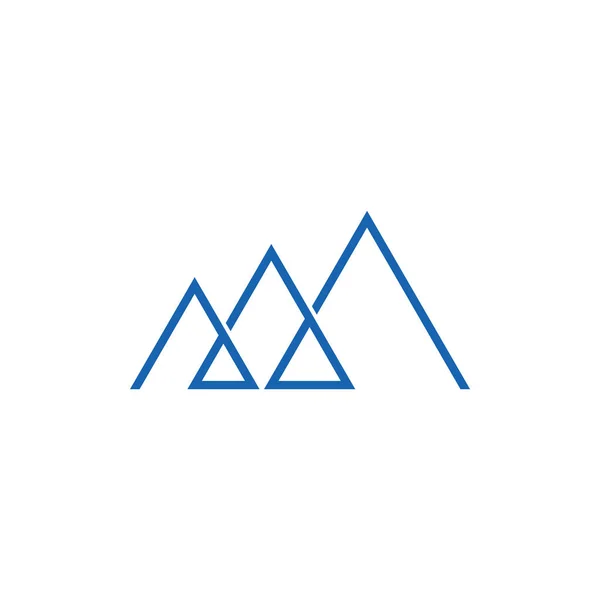 Linked triangle mountain symbol logo vector — 스톡 벡터