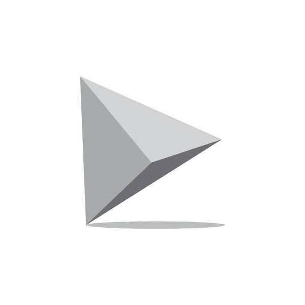Dreieck 3D Schatten Logo Vektor — Stockvektor