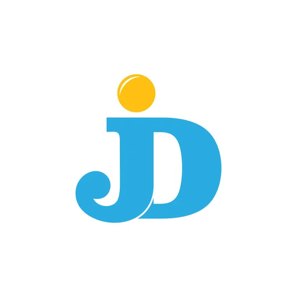 字母jd链接彩色标识向量 — 图库矢量图片