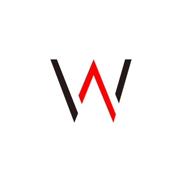 Letter w arrow up simple geometric design symbol logo vector — 스톡 벡터