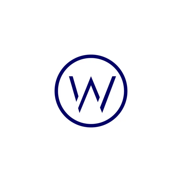 Letter w arrow up simple geometric design symbol logo vector — 스톡 벡터