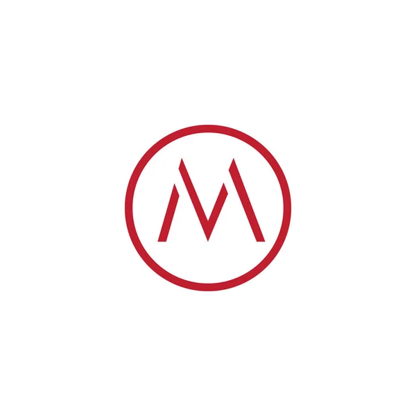 Letter mv простой вектор логотипа геометрической линии — стоковый вектор