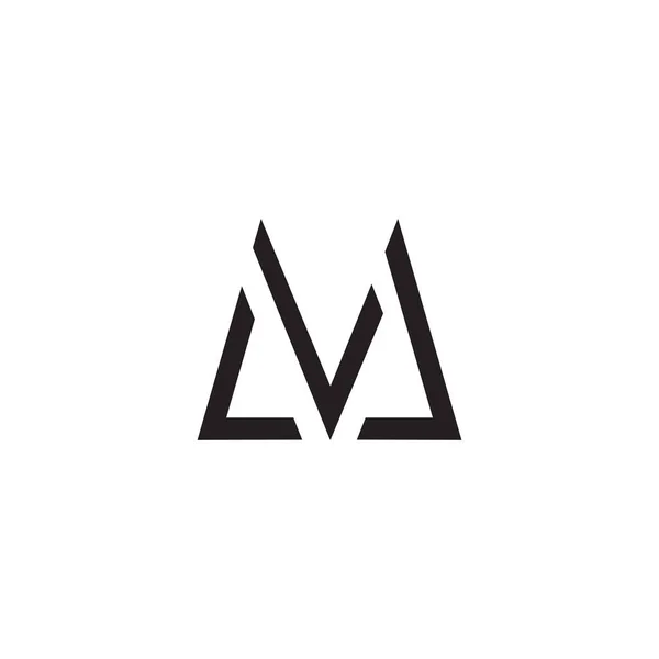Druk lm prosty wektor logo linii geometrycznej — Wektor stockowy