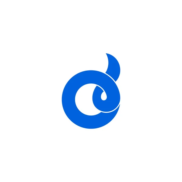 Літера o d, що перекриває стрічку простий логотип дизайну вектор — стоковий вектор