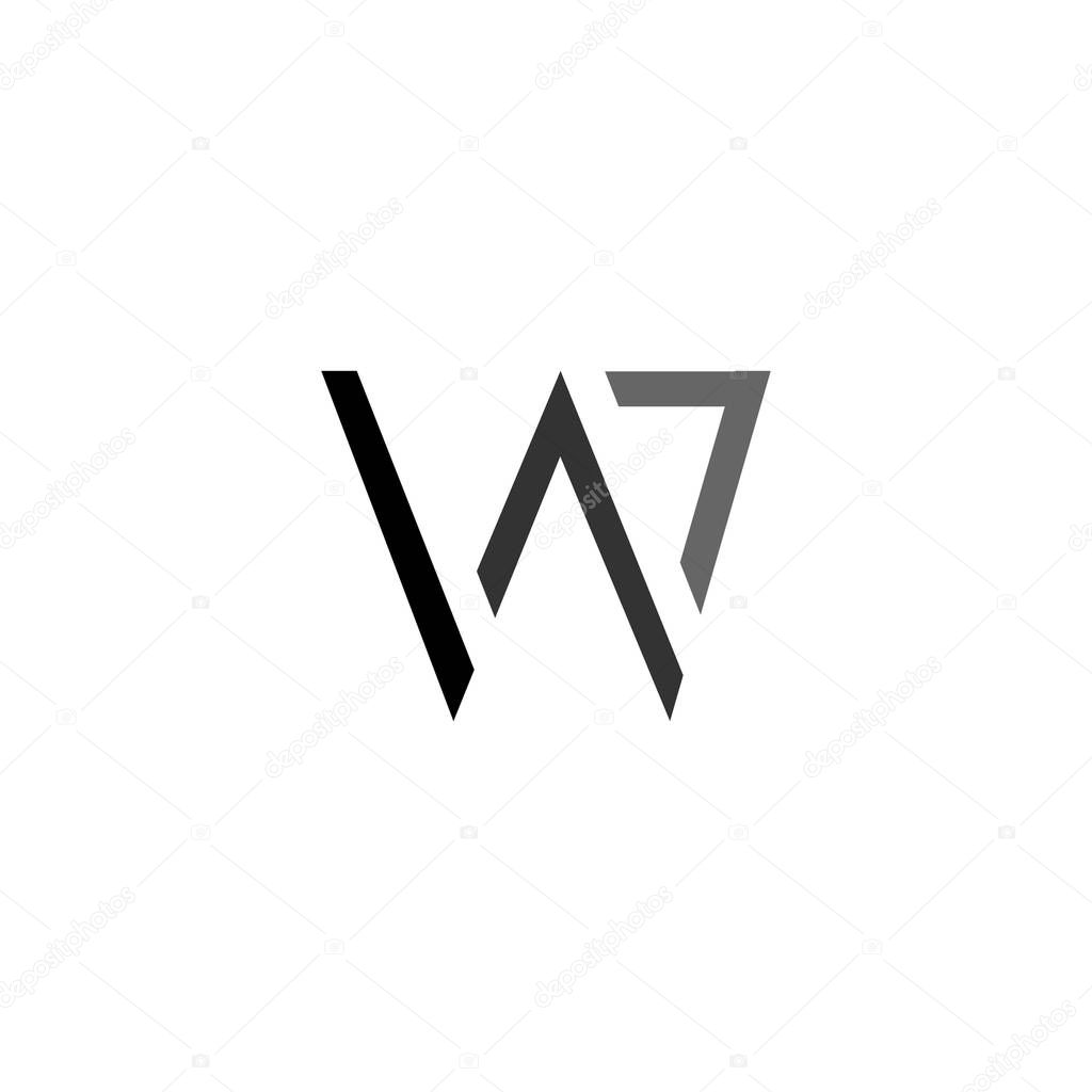 Letter mp simple geometric arrow line logo vector