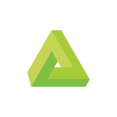 3d üçgen gradyan logo vektörü