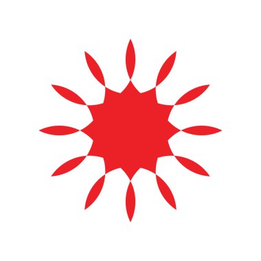 Güneş ışınları hafif geometrik logo vektörü