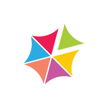 ok geometrik hareket logo vektörü