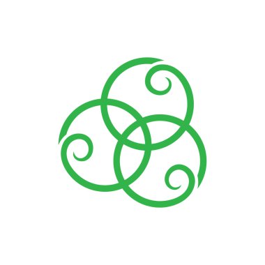 bağlı spiral kıvırcık logo vektörü