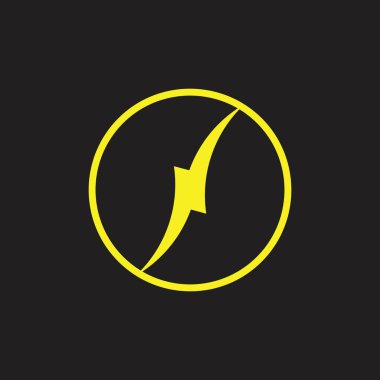 gök gürültüsü dairesi basit geometrik logo vektörü