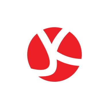 jk bağlantılı negatif uzay logo vektörü