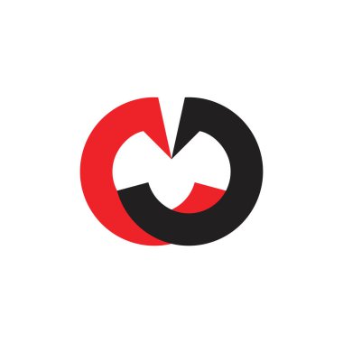 jm harfi soyut logo vektörü