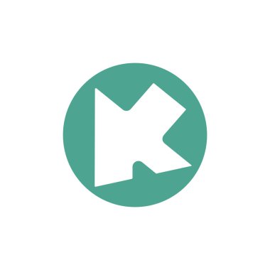 harf ak ok geometrik logo vektörü